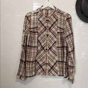 Lucky Brand Button Down Viscose Plaid